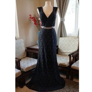 Sparkling Black Evening Gown Dress #M1709